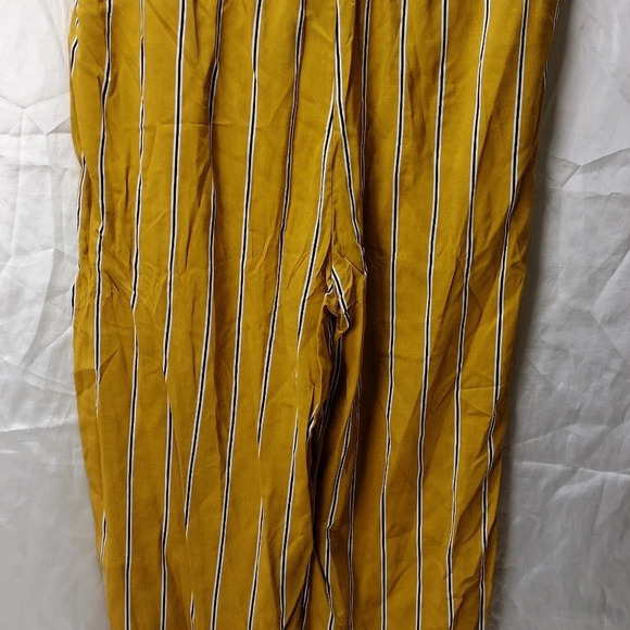 NWT Abercrombie & Fitch Women's Wide Leg Pant Yellow, Blue & White Stripes XL - Picture 2 of 7